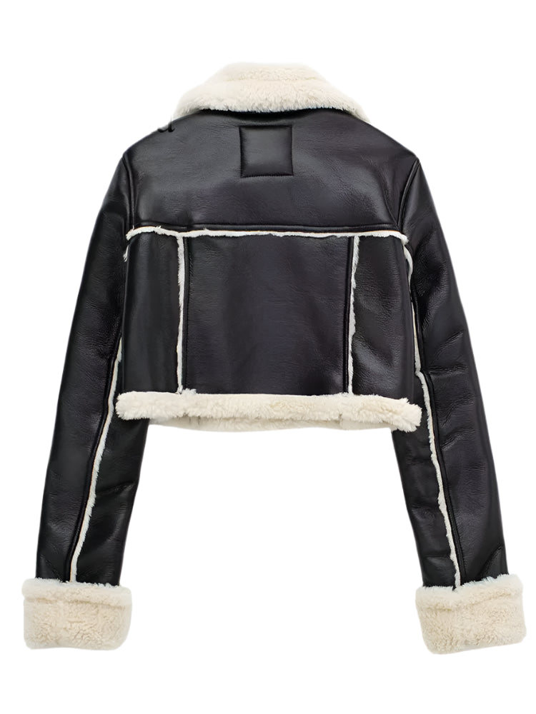 Willshela Chaquetas con cremallera frontal sólidas a la moda para mujer, cuello de solapa vintage, mangas largas, trajes elegantes para mujer