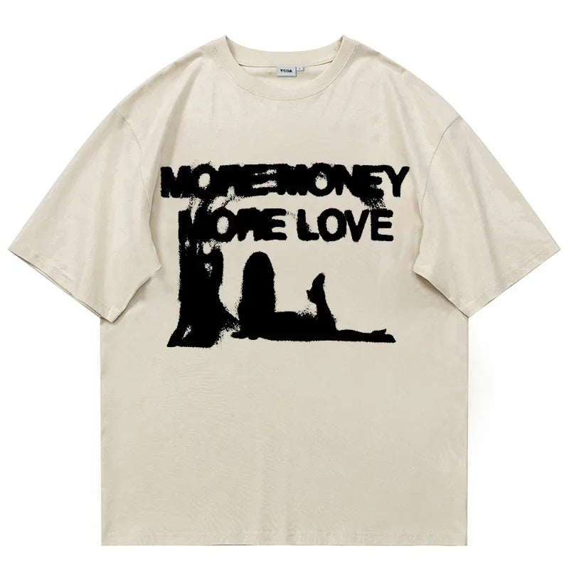 Camiseta de mujer de algodón de gran tamaño con letras Y2k, ropa de calle, hip hop, coreana, Harajuku, camisetas de manga corta con gráficos vintage, ropa estética