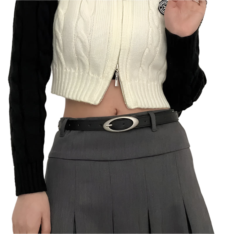 Cinturón de piel sintética Y2K de Harajuku para mujer, diseño lujoso, para pantalones vaqueros, vestidos, accesorios vintage Y2K, correa para la cintura