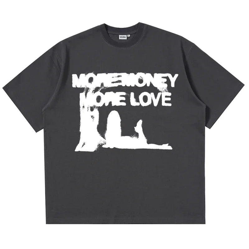 Camiseta de mujer de algodón de gran tamaño con letras Y2k, ropa de calle, hip hop, coreana, Harajuku, camisetas de manga corta con gráficos vintage, ropa estética