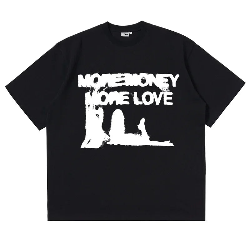 Camiseta de mujer de algodón de gran tamaño con letras Y2k, ropa de calle, hip hop, coreana, Harajuku, camisetas de manga corta con gráficos vintage, ropa estética