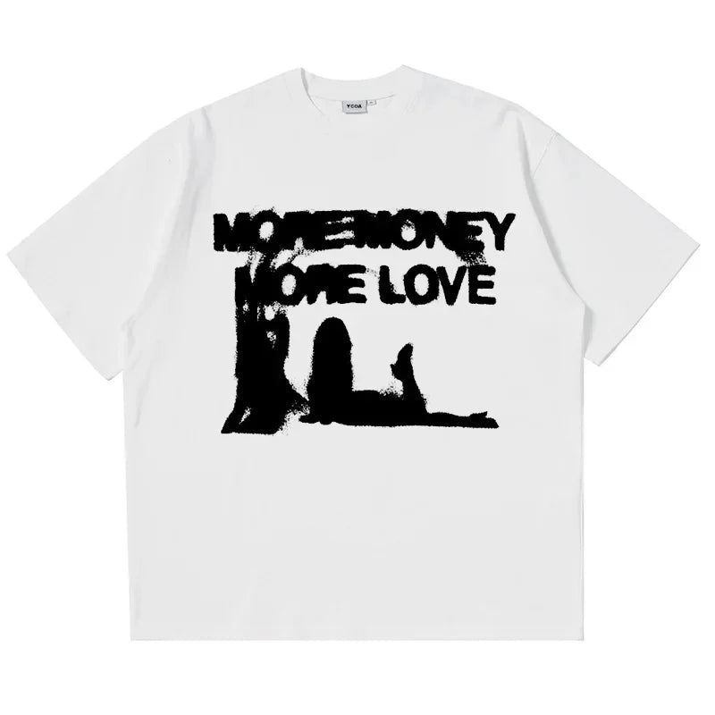 Camiseta de mujer de algodón de gran tamaño con letras Y2k, ropa de calle, hip hop, coreana, Harajuku, camisetas de manga corta con gráficos vintage, ropa estética